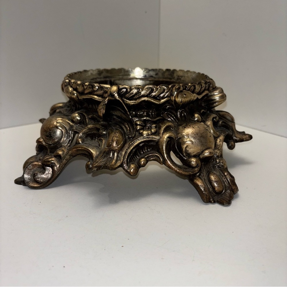 Pitman-Dreitzer vintage ornate metal silver tone punch bowl stand - Picture 2 of 7